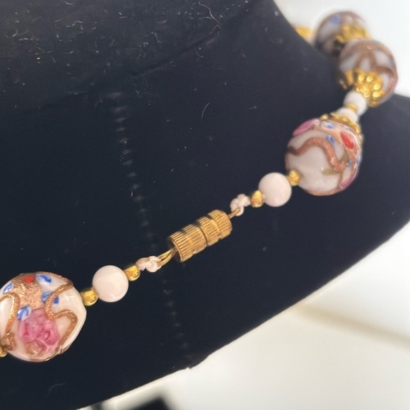 Italian wedding cake bead set vintage white and pink - Picture 4 of 7